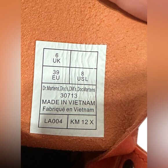 NWT Dr. Marten’s 1460 Patent Lamper Coral Pink Leather Boots Size 8 EU 39 - Picture 12 of 13